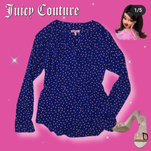 JUICY COUTURE heart patterned blouse