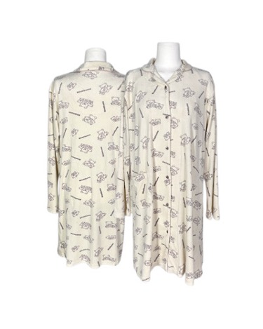 RILAKKUMA pattern pajama dress