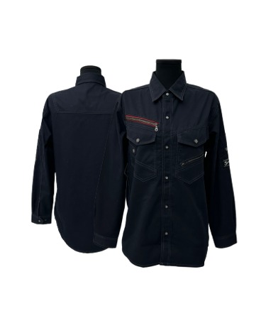 zipper pocket button detail shirt